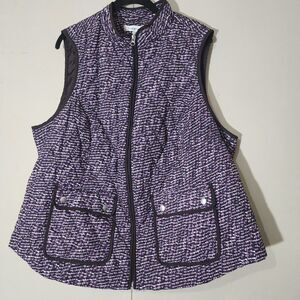Croft & Barrow Quilted Purple Women's Vest Plus Size 2X